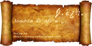 Joachim Ádám névjegykártya